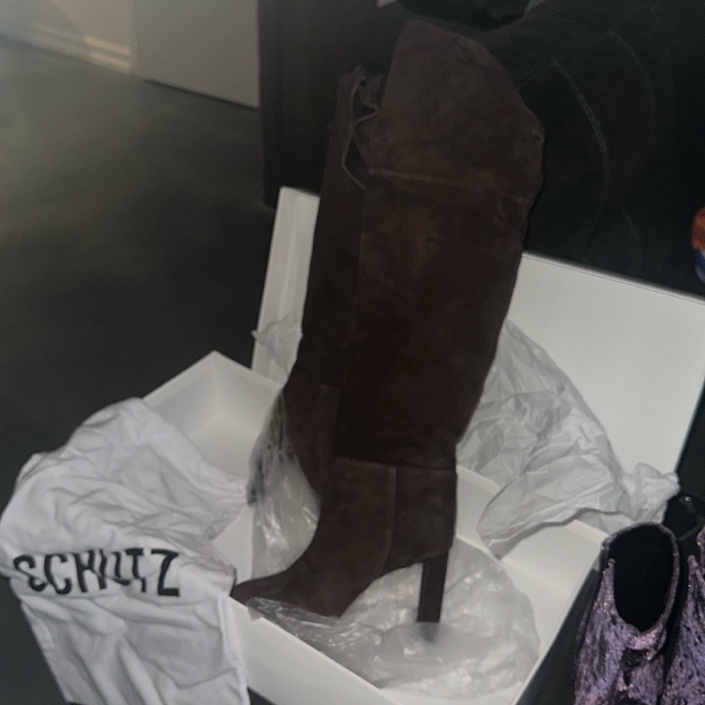Schutz Austine Casual Over the Knee Suede Boot
